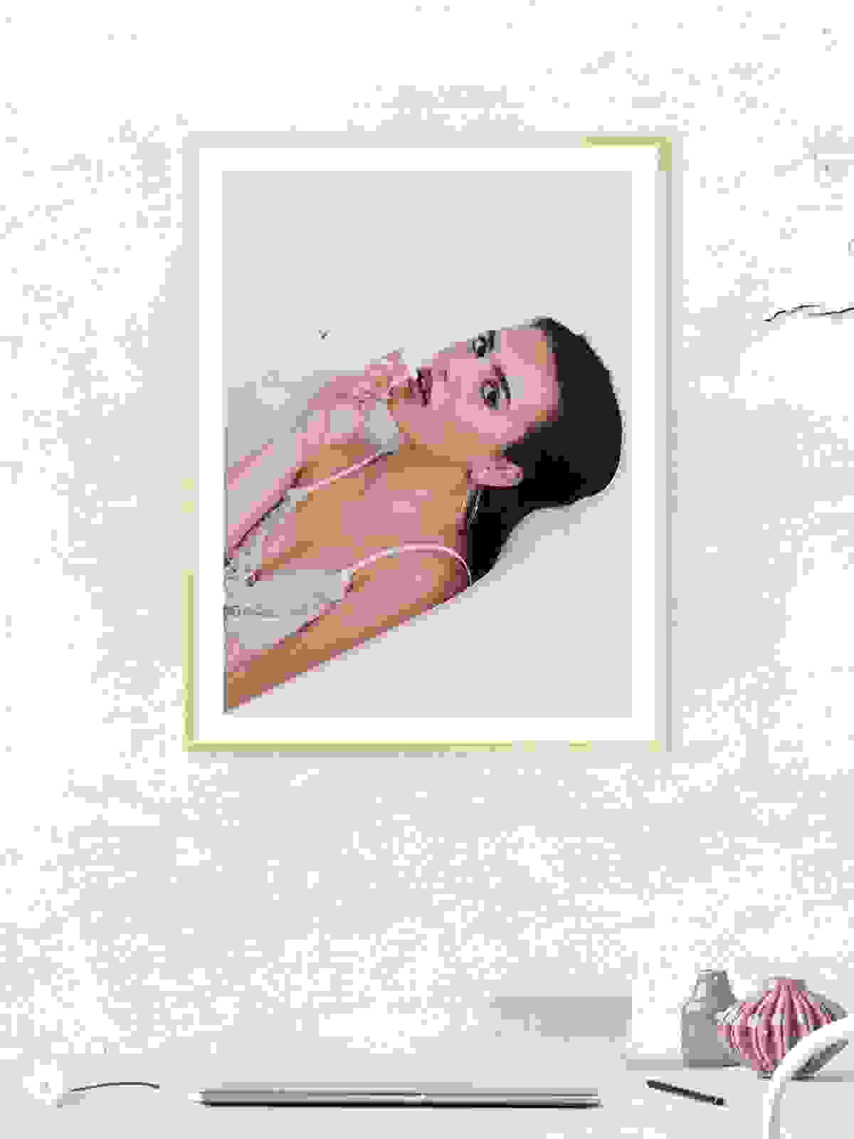 Woman smoking photo frame